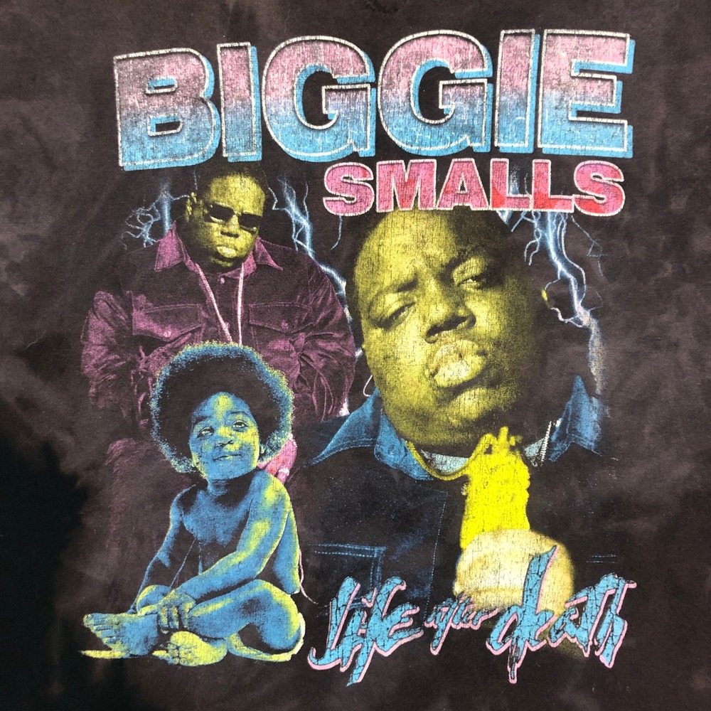 Biggie Smalls Life After Death Graphic T Shirt Tie Dye V Neck 2XL